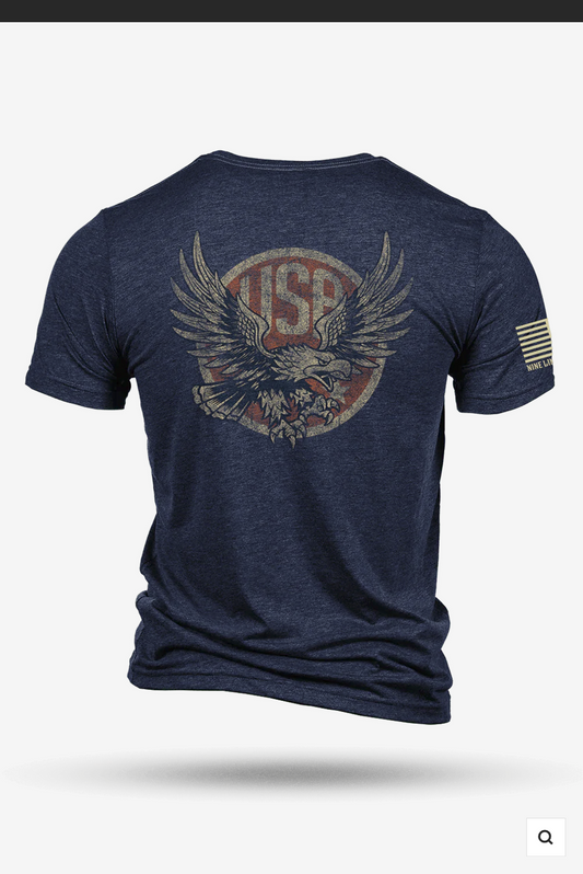 USA badge - T-Shirt Nineline Blue