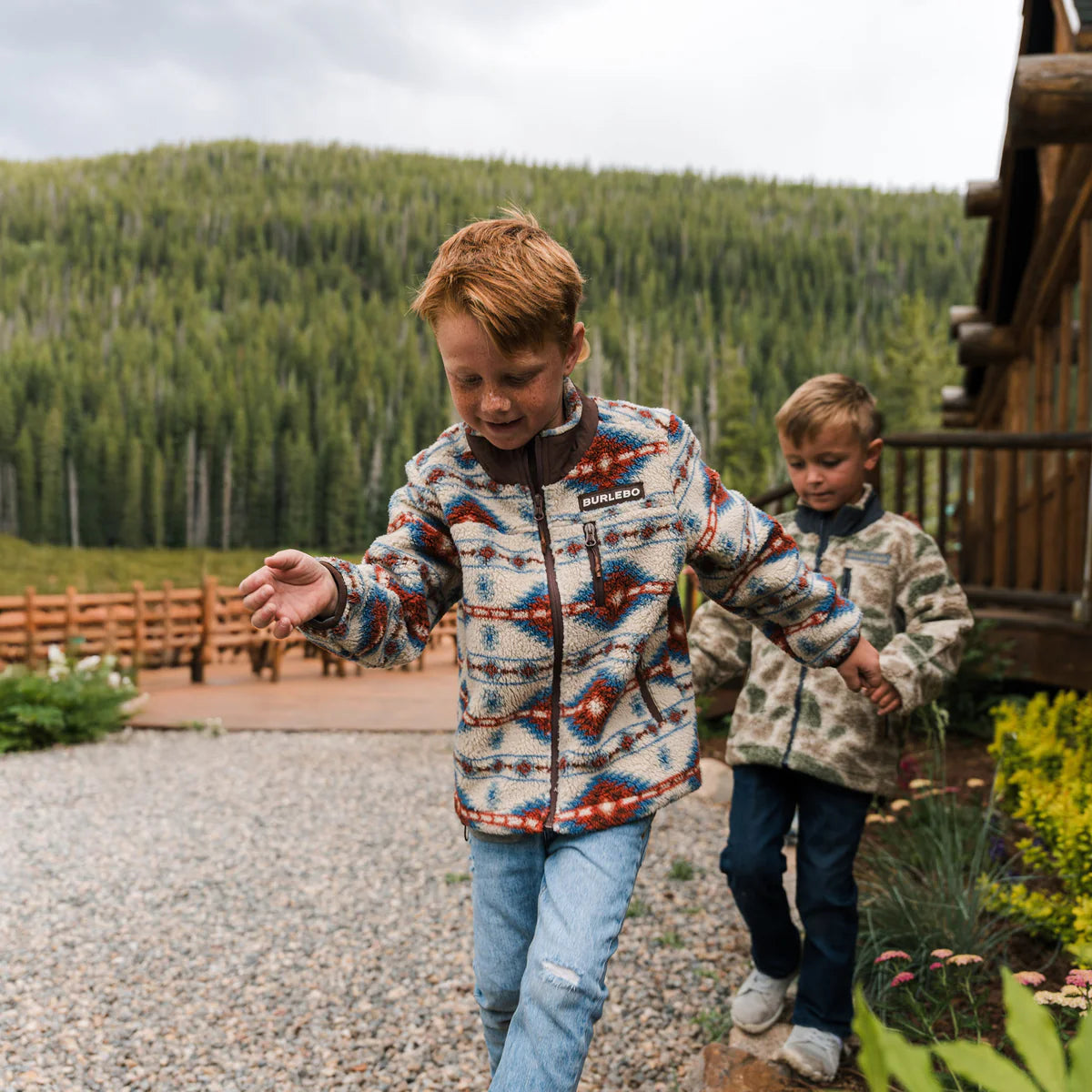 Youth Mountain Fleece Sherpa - Full Zip Jacket - Arizona Aztec Y-AAZSFZ