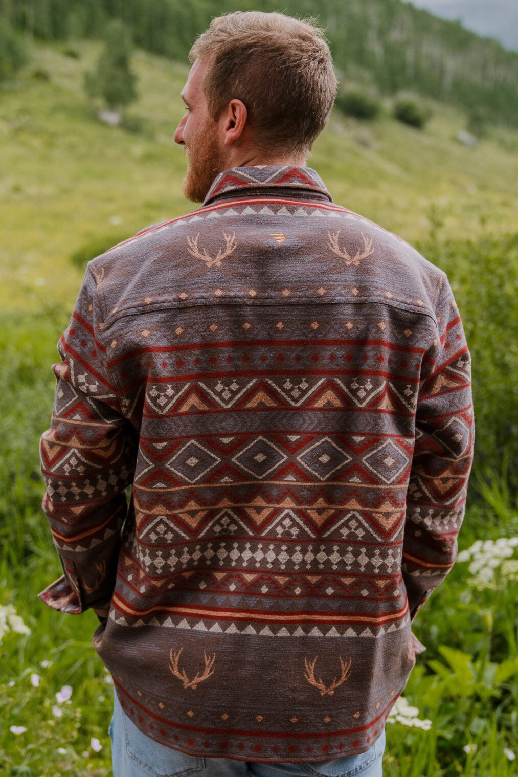 Whitetail Deer Aztec - Long Sleeve Twill