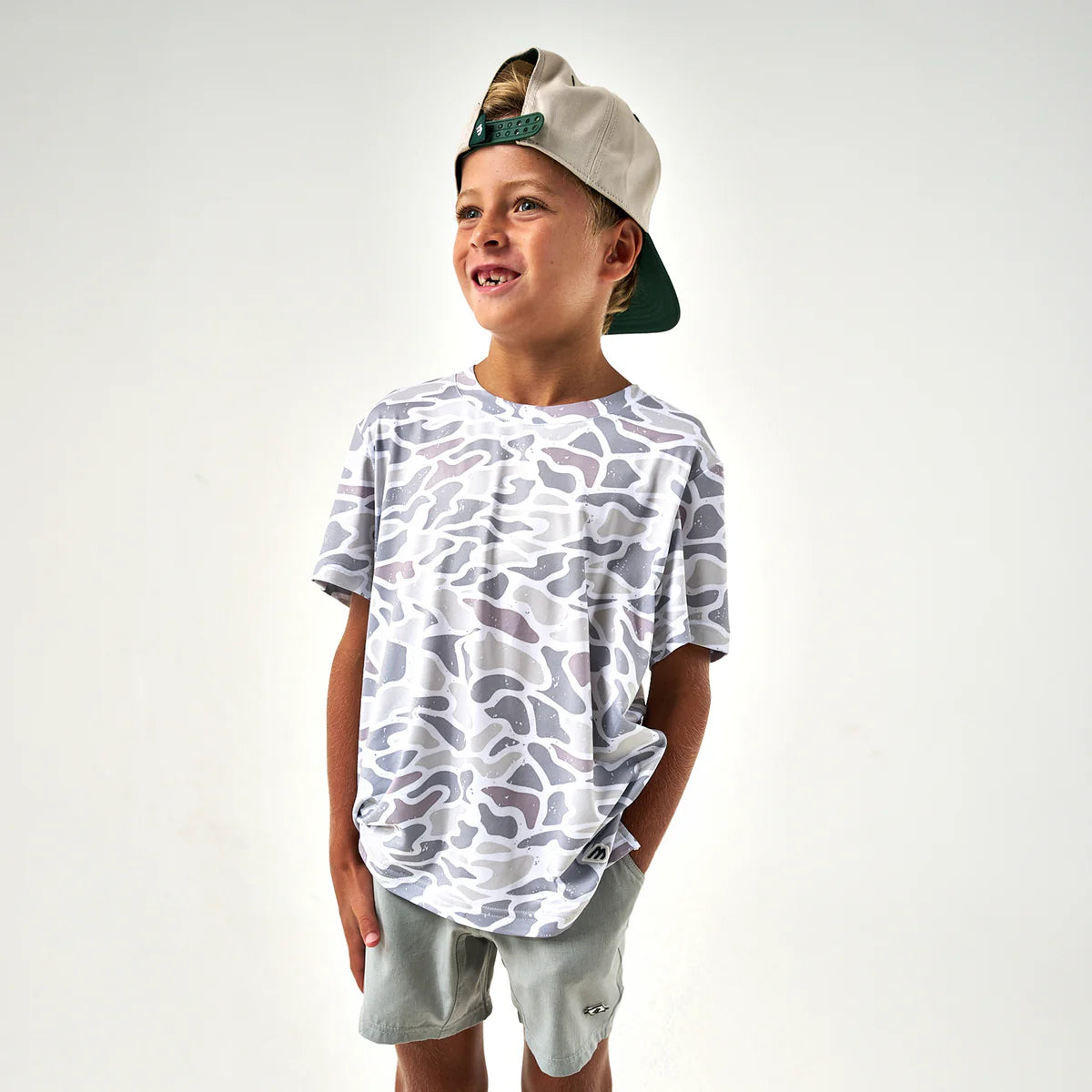 Youth - Go To Tee - White Camo Y-GTT-WC