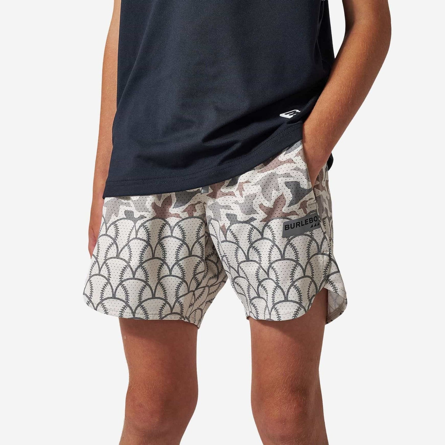 Y-MTS-FOB-CDC Youth Mesh Training Shorts - Fowl Ball - Classic Deer Camo