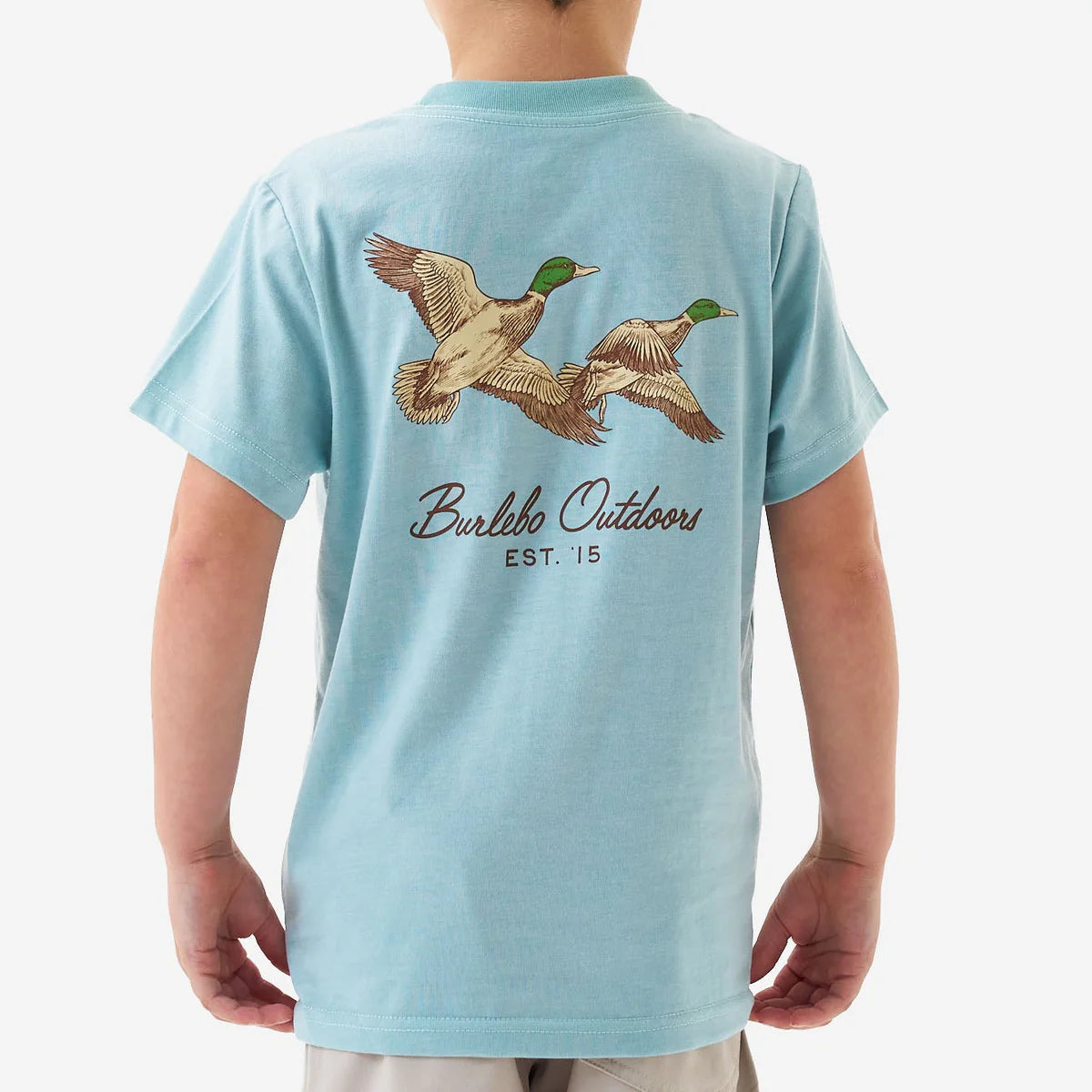 Youth Short Sleeve Tee - Flying Mallards - Sky Blue Y SST FM SB