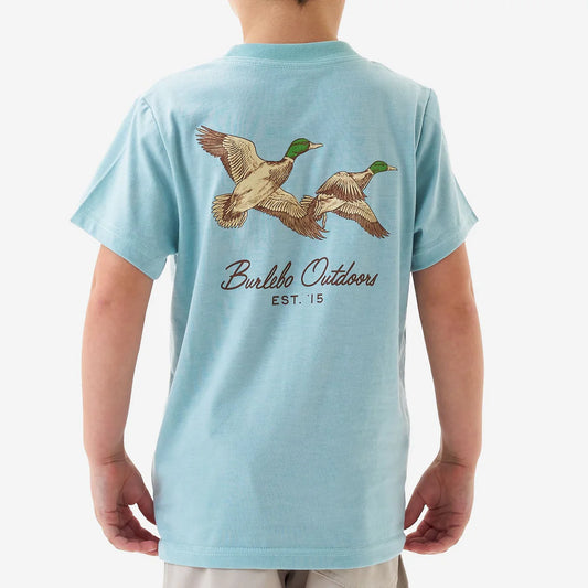 Youth Short Sleeve Tee - Flying Mallards - Sky Blue Y SST FM SB