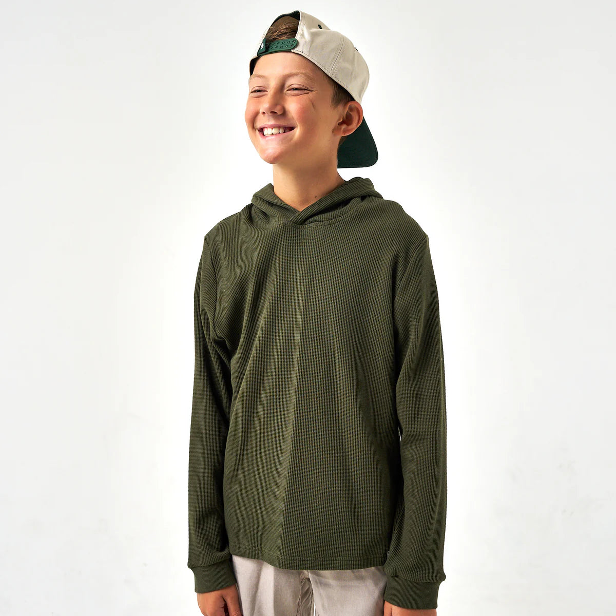 Youth - Thermal Hoodie - Mallard Green Y-TH-MG
