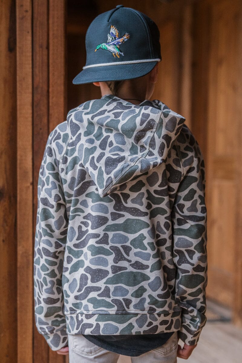 Youth Fleece Hoodie - Classic Deer Camo