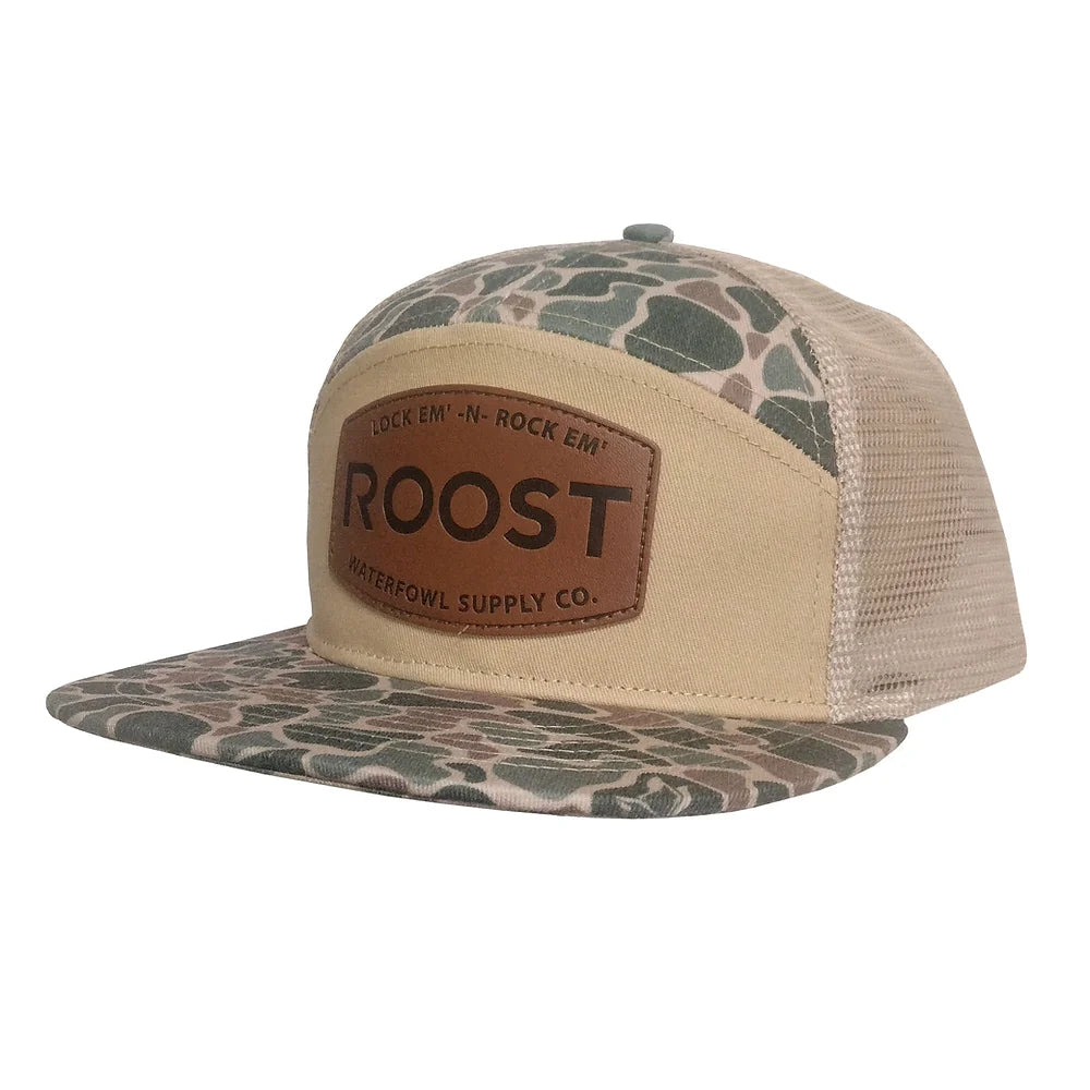 Roost 7 Panel Leather Patch Hat