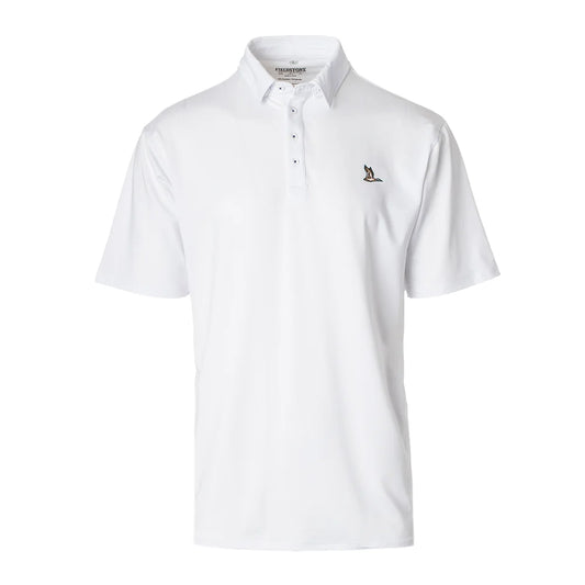 Roost Solid Polo - White