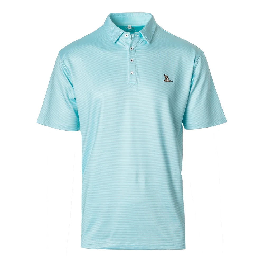 Aqua/White Roost Mallard Polo