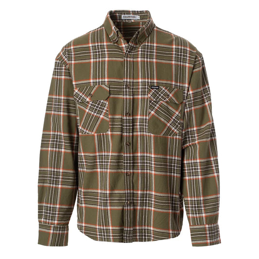 Youth Cattleman Flannel Button Down Green