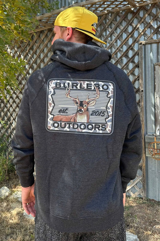 Fleece Hoodie - Camo Buck Patch