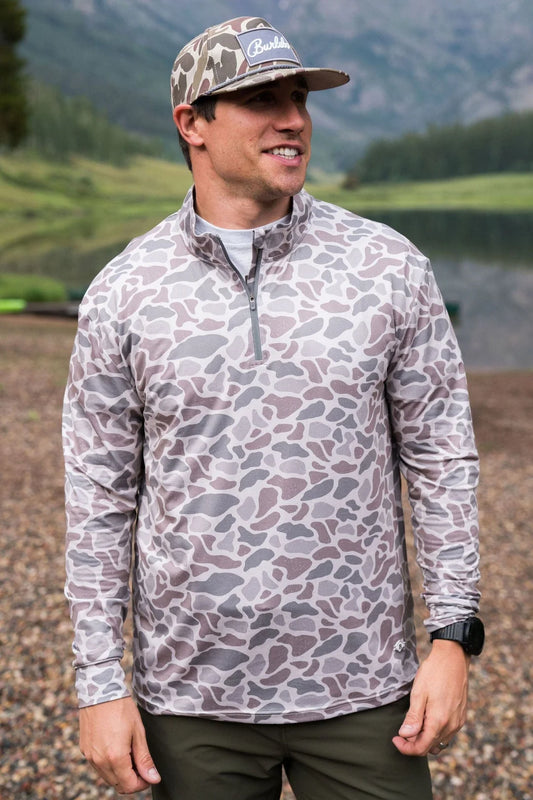 Performance Quarter Zip - Deer Camo