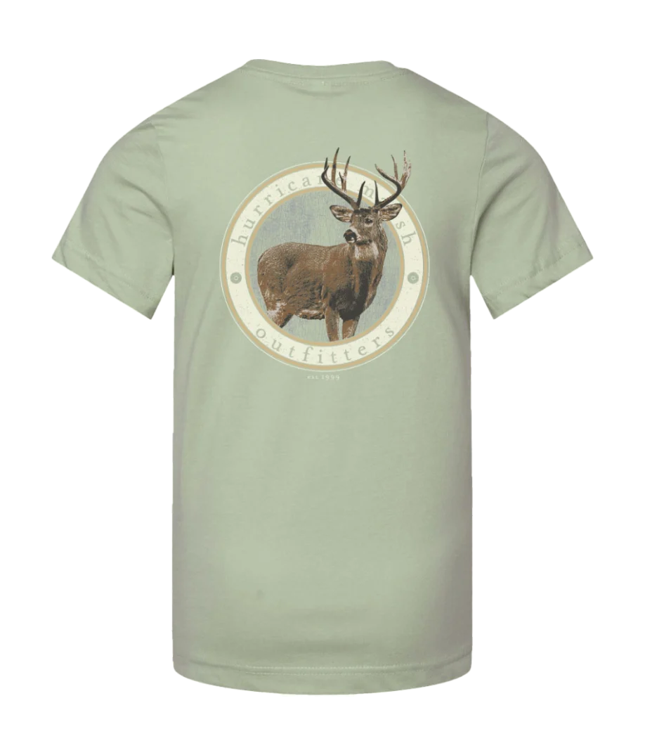 CN021 Hurricane Marsh Youth - Trophy Buck Tee - Sage