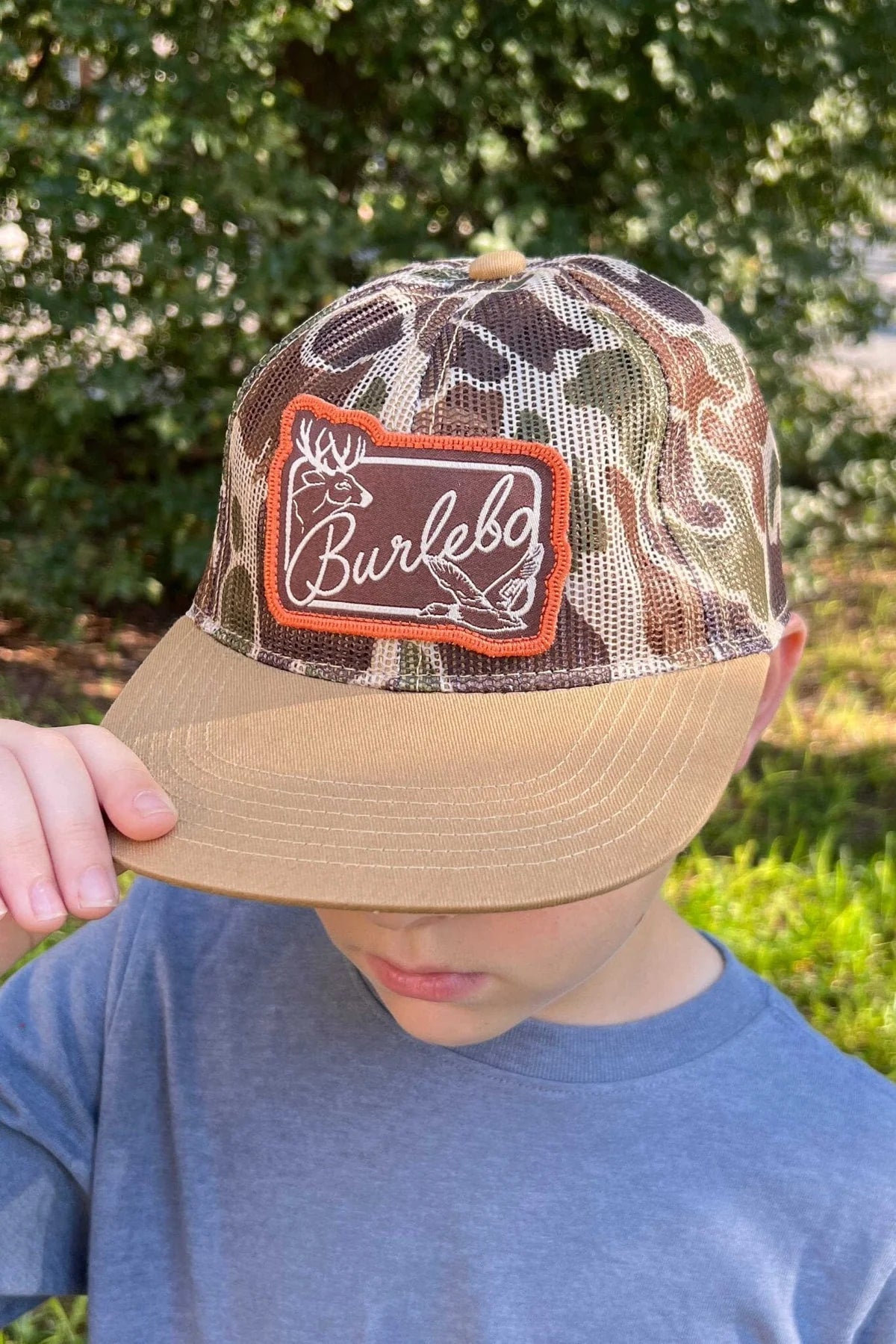 Youth Cap - Patch Logo - Camo Mesh