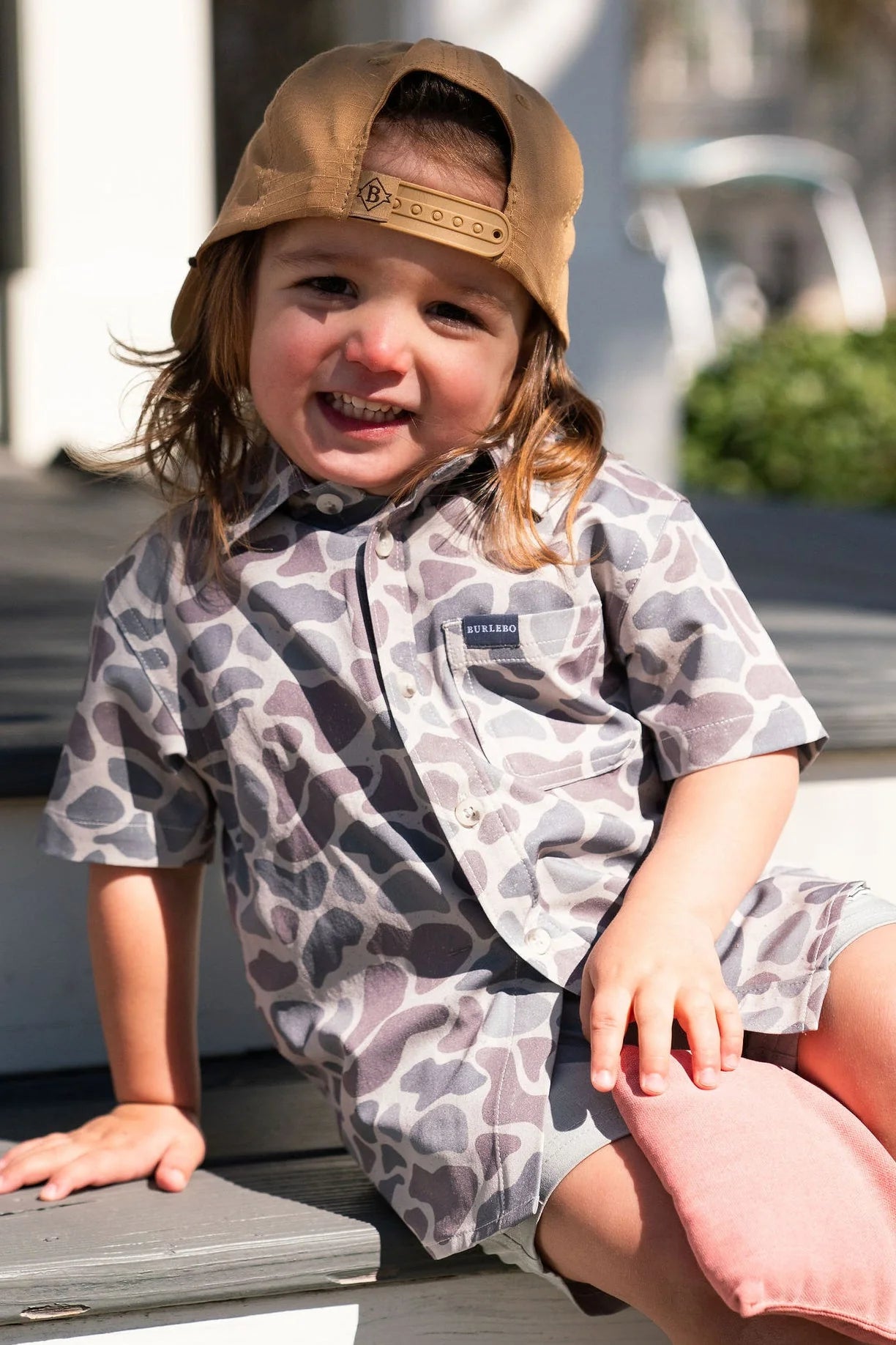 Youth Performance Button Up - Classic Deer Camo