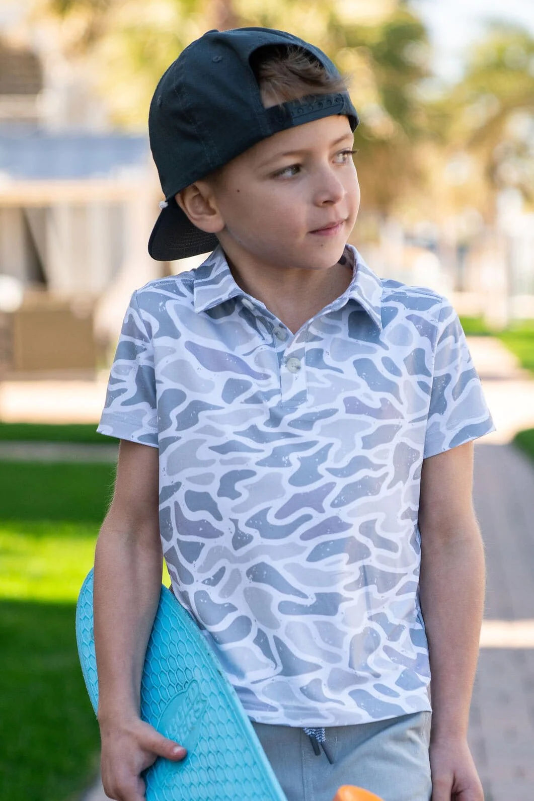 Youth Burlebo Polo - White Camo