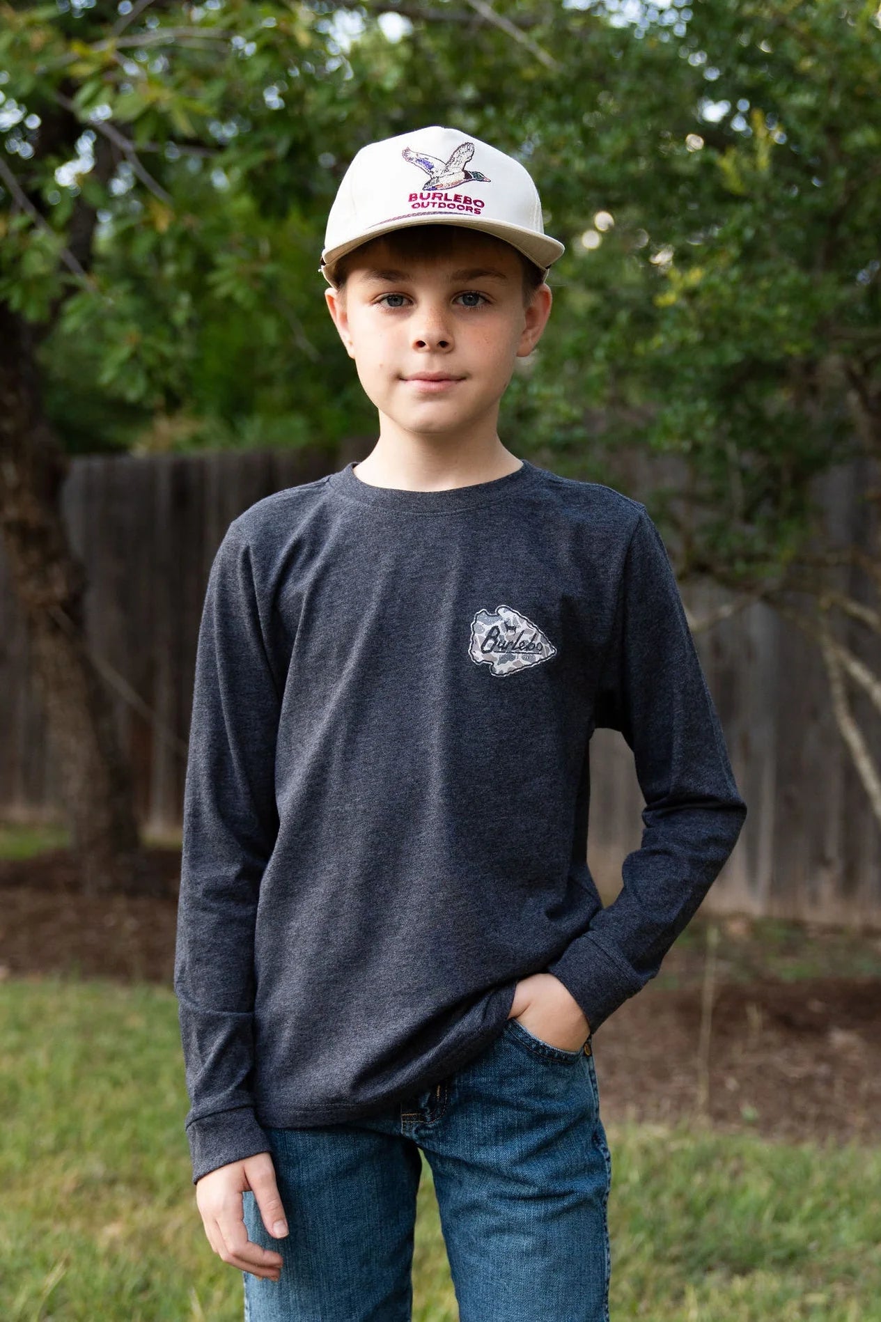 Youth Tee - Deer Camo Arrowhead Long Sleeve