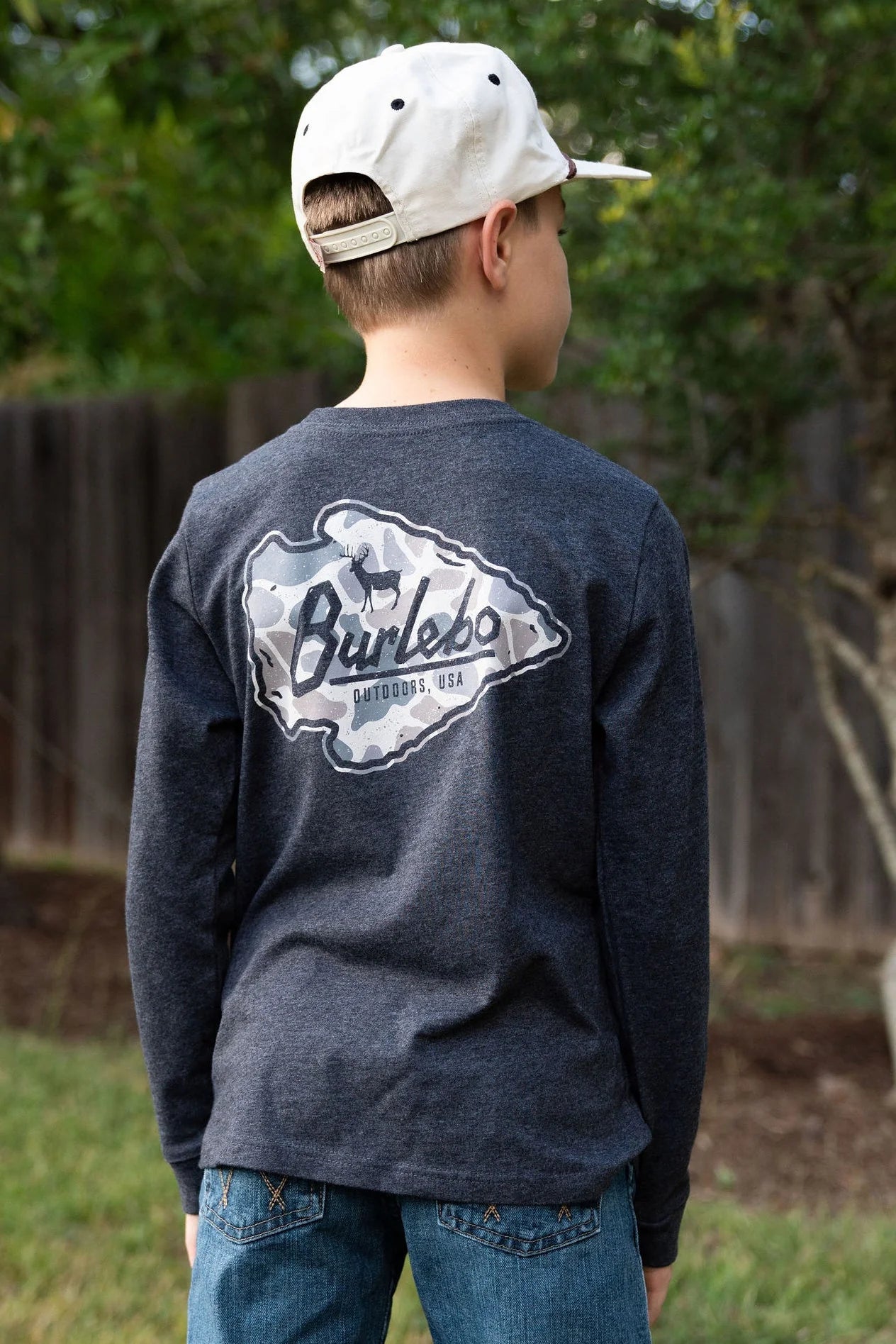 Youth Tee - Deer Camo Arrowhead Long Sleeve