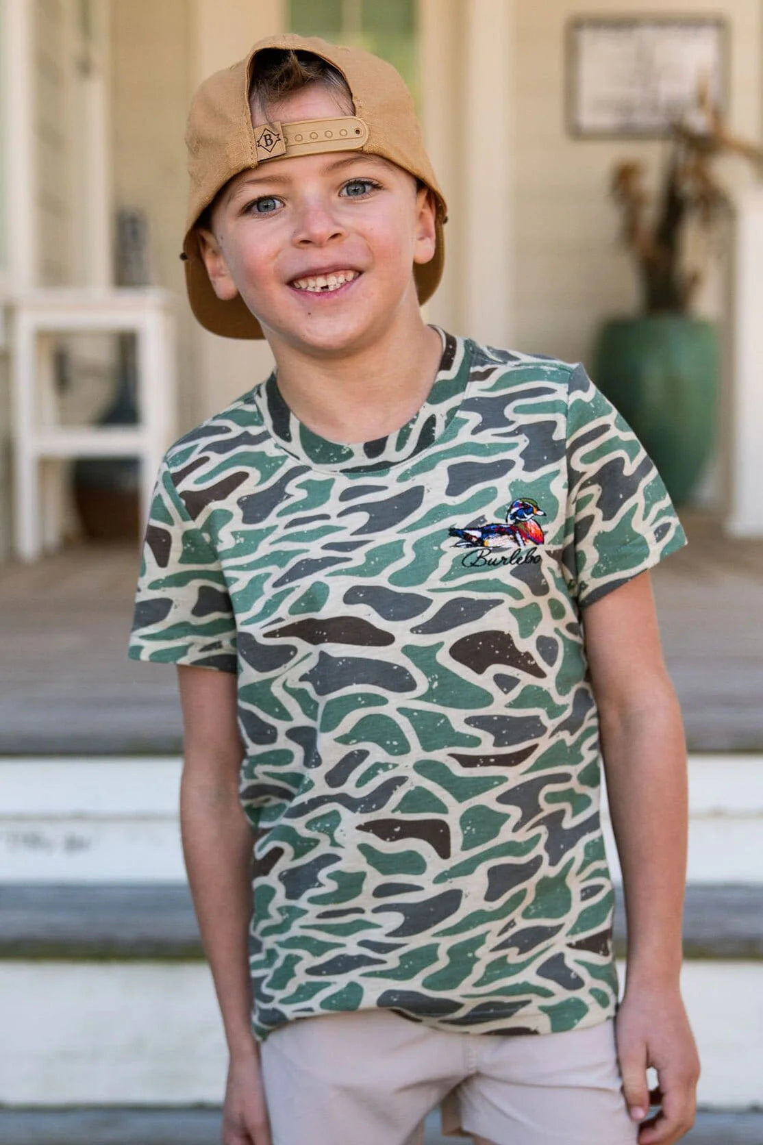 Youth Burlebo Tee- Retro Duck Camo