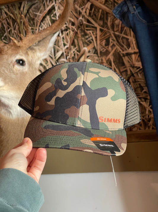 Simms ID Trucker Woodland Camo Hat