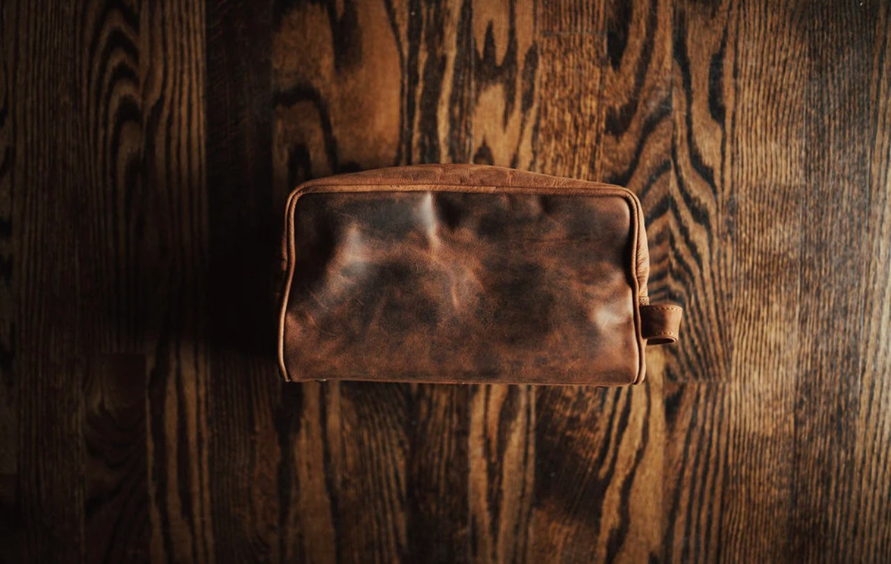 Buffalo Leather Dopp - LG - Dark Walnut