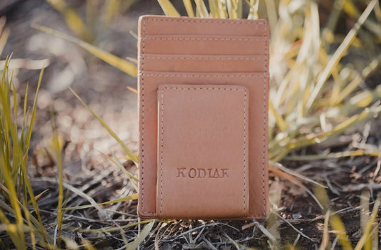 Kodiak Leather Money Clip - Tan