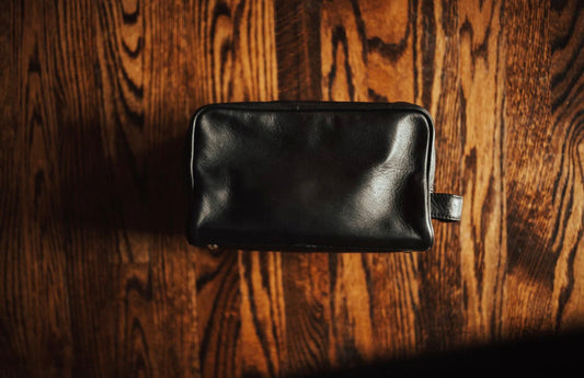 Buffalo Leather Dopp - LG - Black