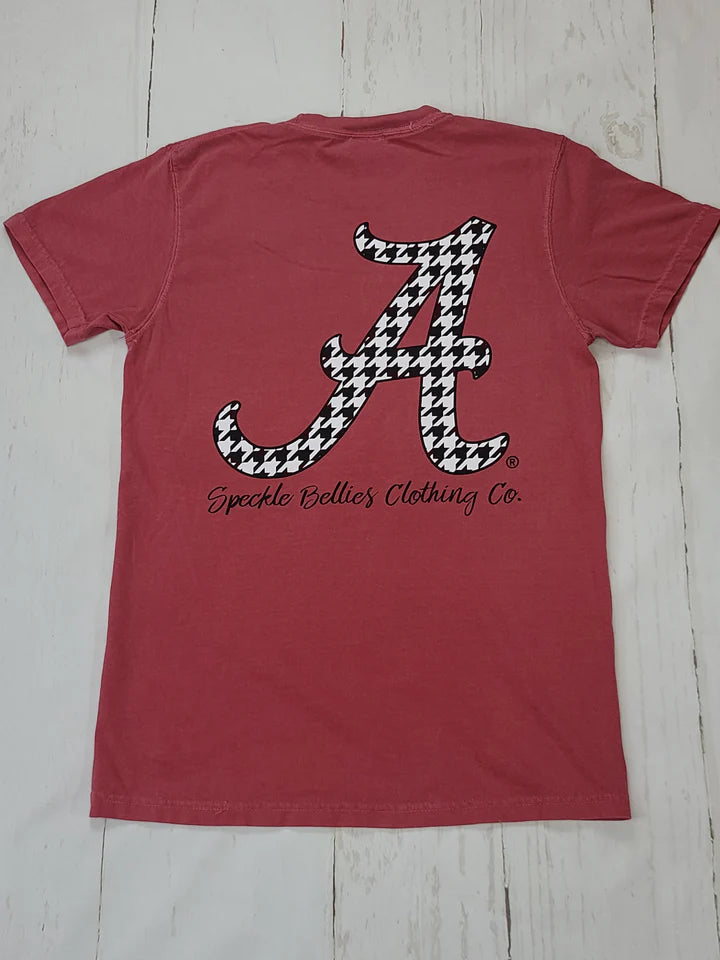 Script A Houndstooth Tee